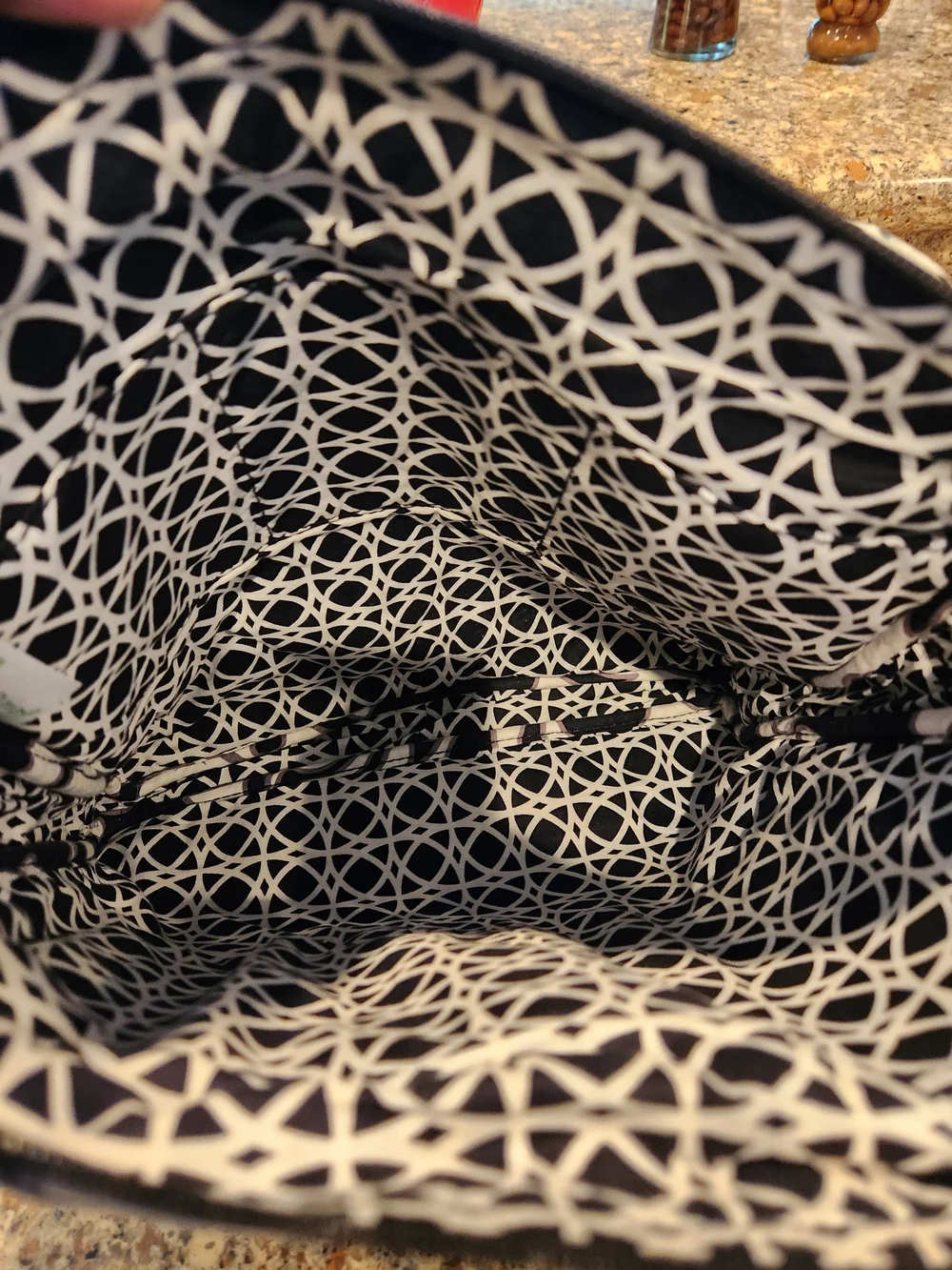 Vera Bradley Black & White Quilted Crossbody Messenger Bag | Adjustable Strap